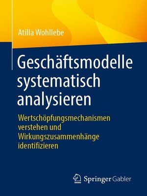 cover image of Geschäftsmodelle systematisch analysieren